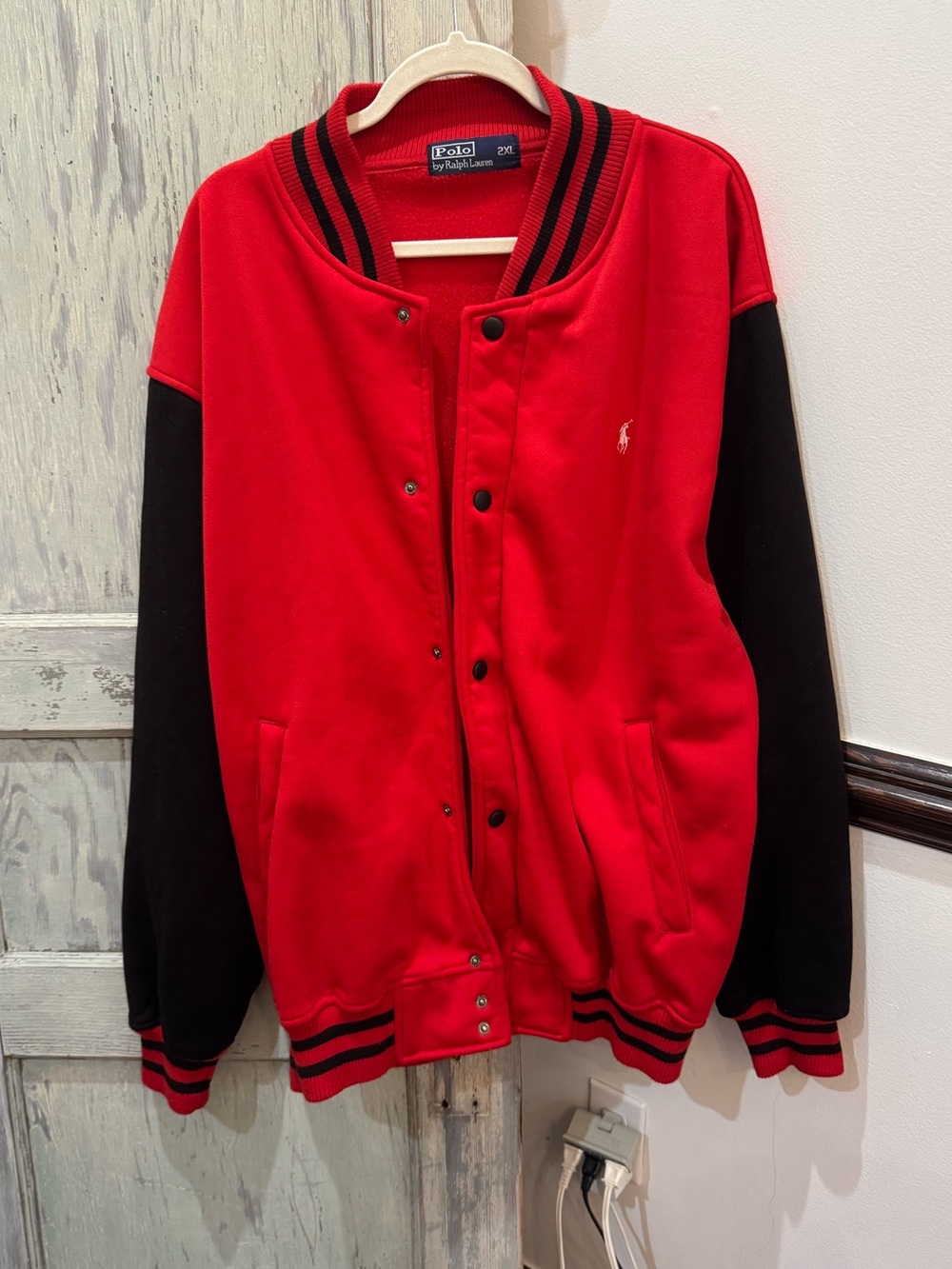 Vintage Polo Ralph Lauren Fleece Varsity Jacket XXL